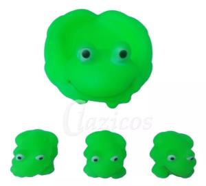 Rana con 3 Ranitas de Hule para Baño o Sapos Chifle - Miniatura 1
