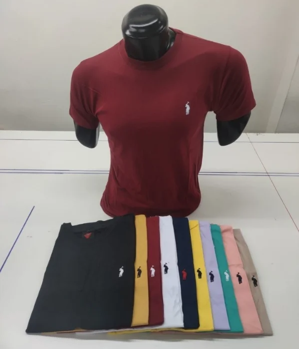 Remeras Lisa Polo Cuello Redondo