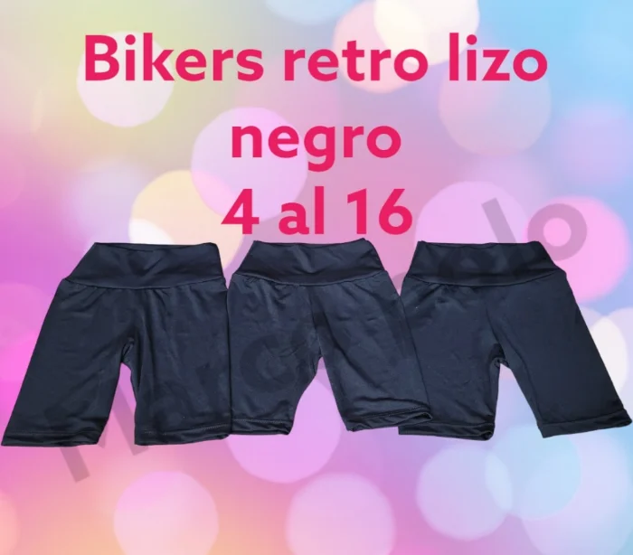 Bikers Retro Negro Lycra 4 al 16