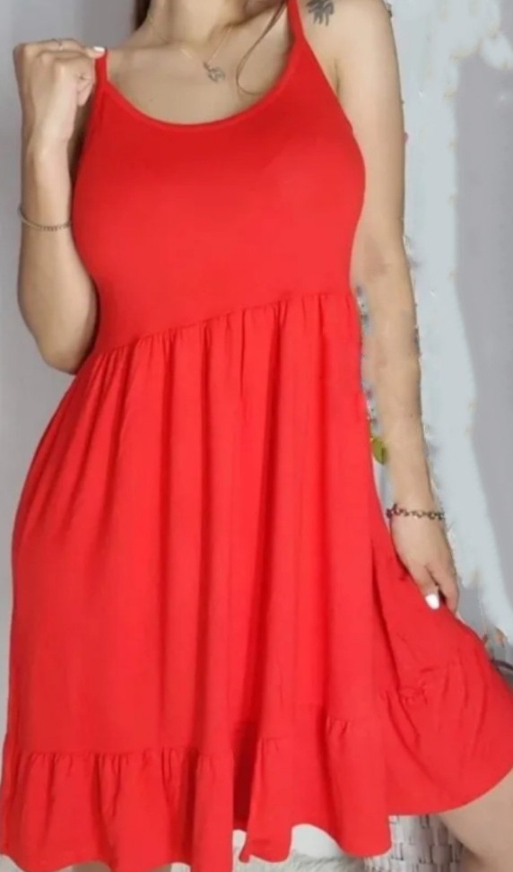 Vestidos de Morley Viscosa con Volado Son  Elastizados - Imagen 5