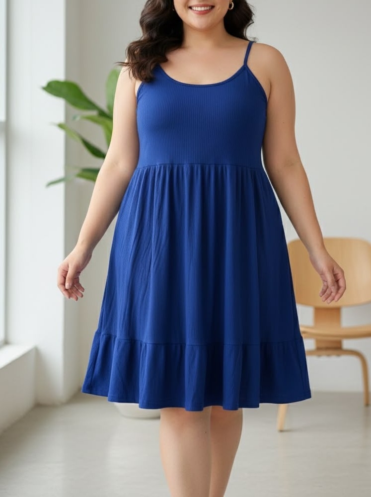 Vestidos de Morley Viscosa con Volado Son  Elastizados - Imagen 6