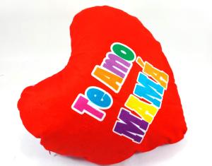 Almohadon Corazón Plush 40x40cm Funda Desmontable Más Relleno