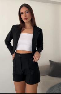 Conjunto Bengalina  Short/blazer Corto
