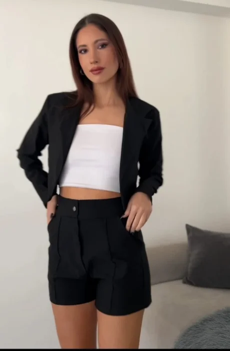 Conjunto Bengalina  Short/blazer Corto