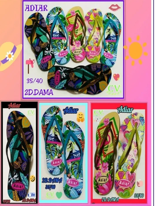 Ojotas Estampadas de Dama