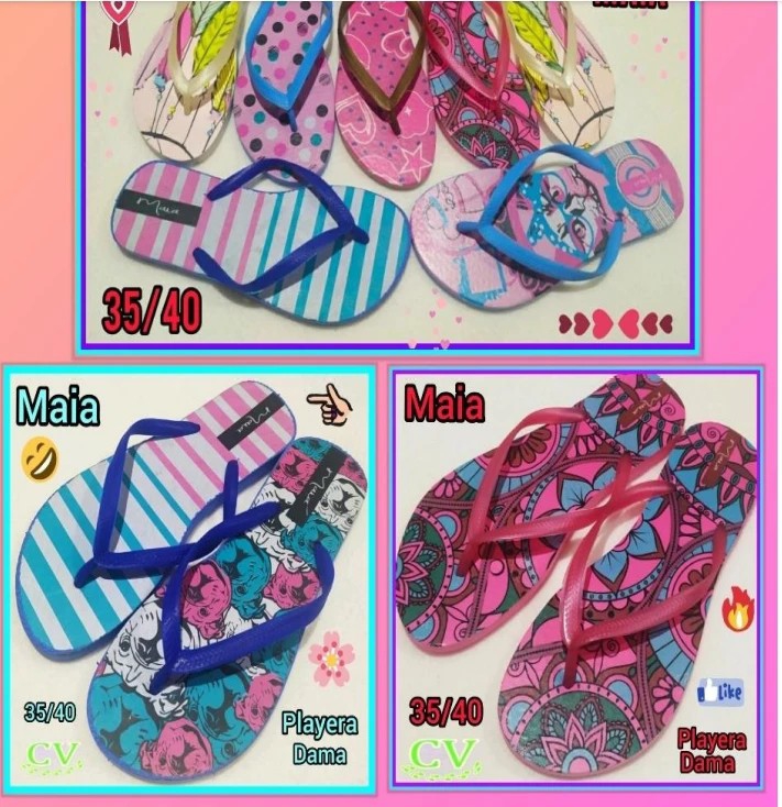 Ojotas Estampadas de Dama - Imagen 2