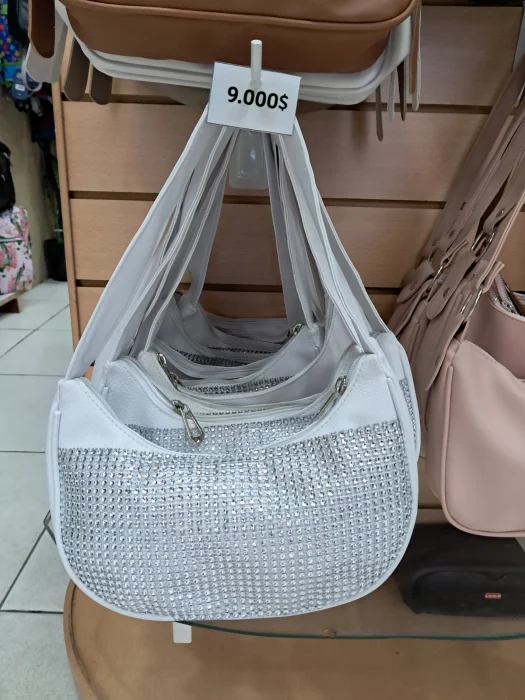 Cartera Mini Baguette con Strass