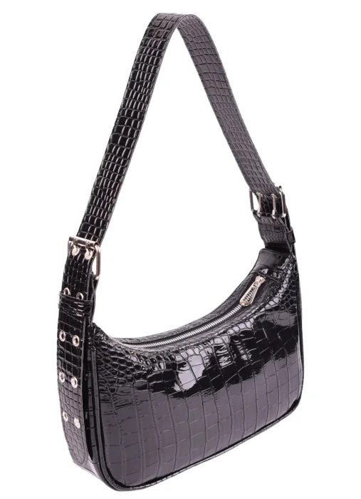 Cartera Baguette Charol Croco