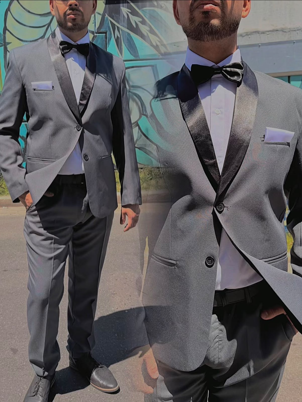 Ambo Traje Smoking Francés Hombre - Imagen 8
