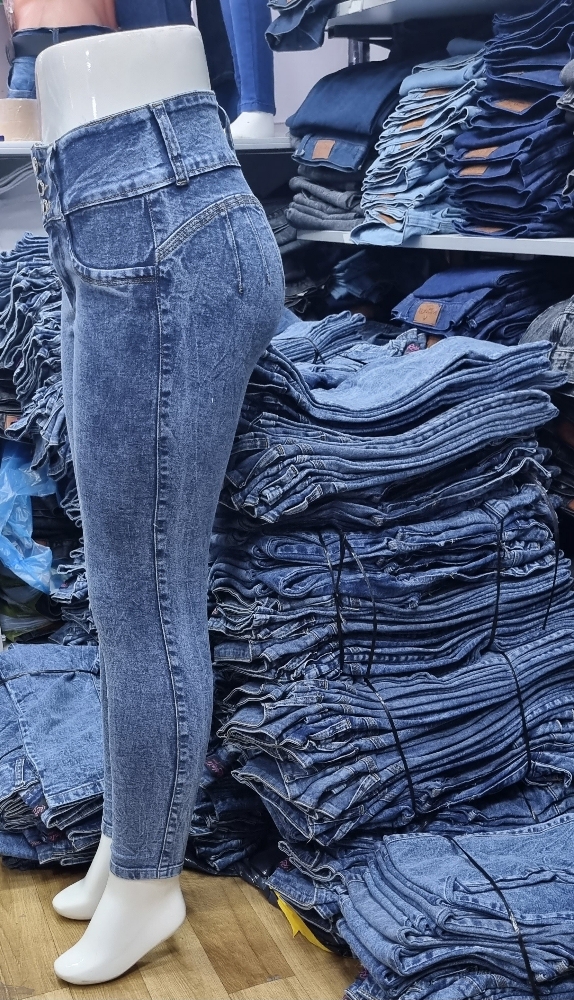 Pantalón Jeans Dama Cintura Alta - Imagen 2