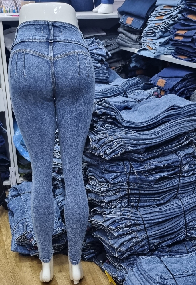 Pantalón Jeans Dama Cintura Alta - Imagen 3