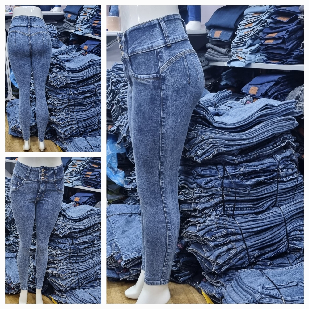 Pantalón Jeans Dama Cintura Alta - Imagen 4
