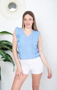 Blusa de Broderi con Lazo