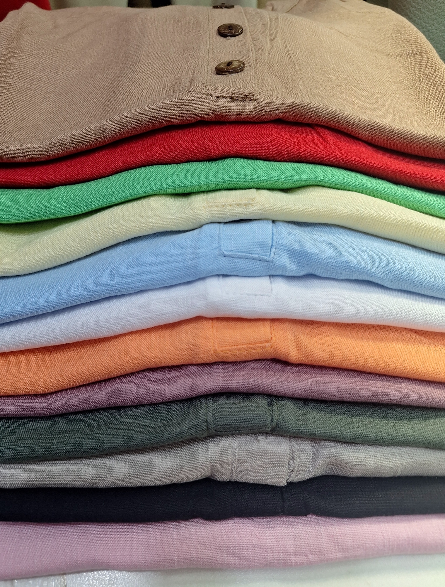 Camisa Cuello Mao de Lino Elastizado - Imagen 2