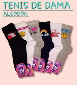 Tenis Dama Az Algodón Dibujo