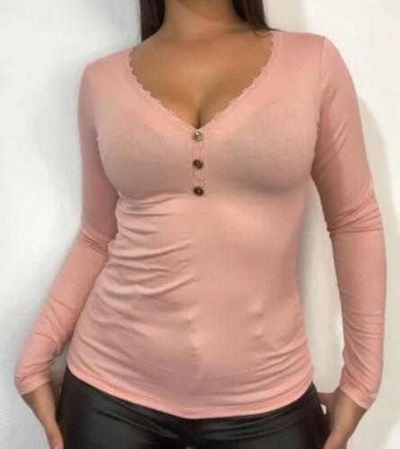 Camiseta Puntilla Boton