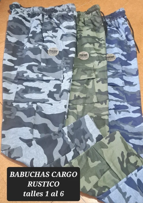 Pantalones Cargo Rústicos Camuflados