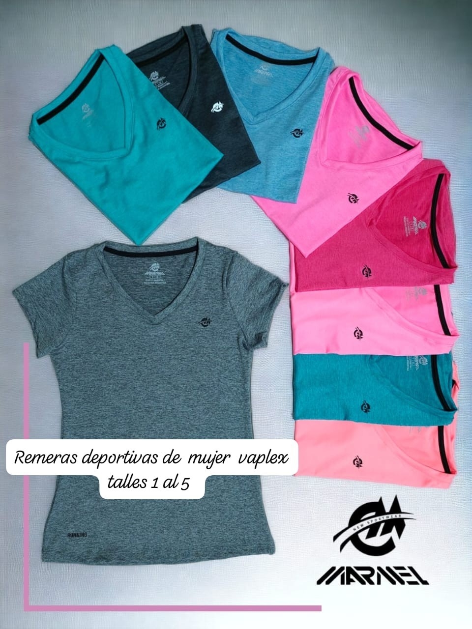 Remera Deportivos  de Vaplex Jaspeadas Dama - Imagen 2