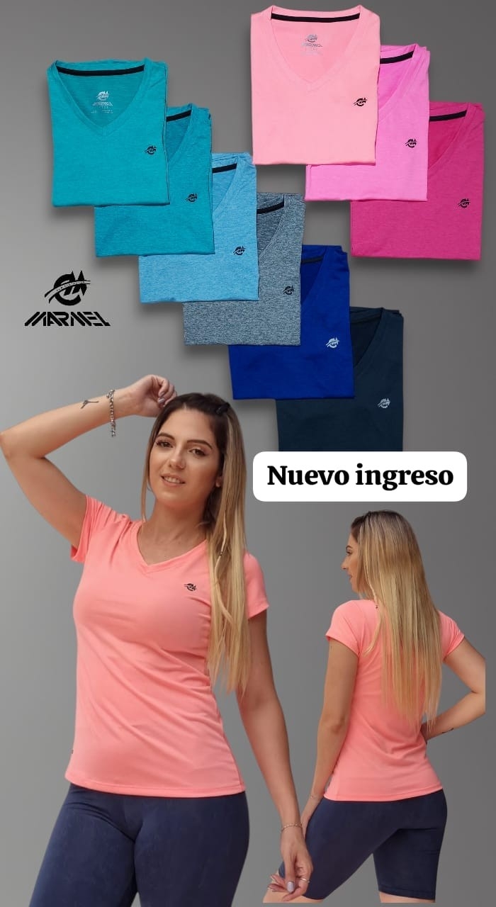 Remera Deportivos  de Vaplex Jaspeadas Dama - Imagen 6