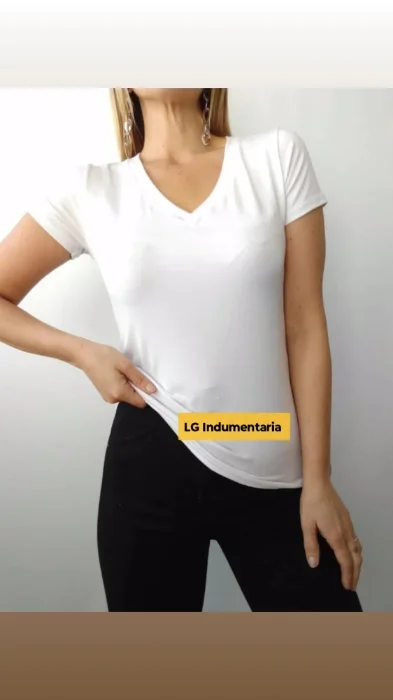 Básica Escote V Modal Viscosa Hermosa