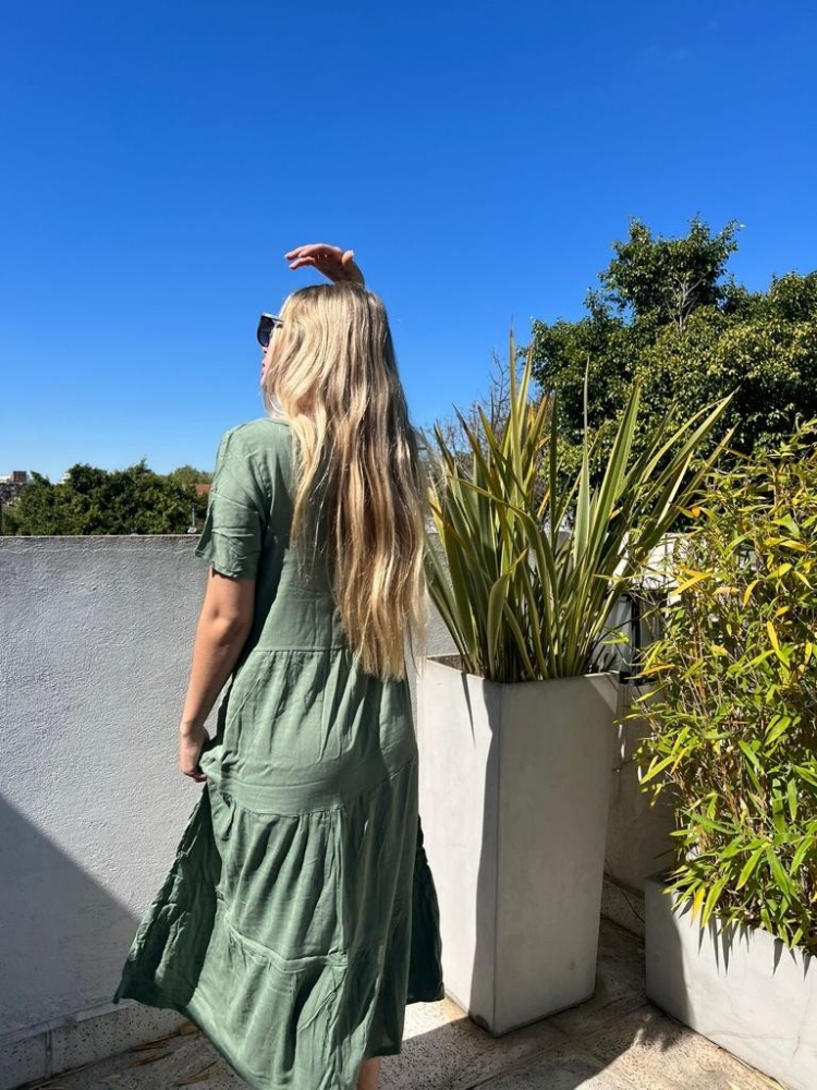 Vestido Lino Tres Gajos - Imagen 2