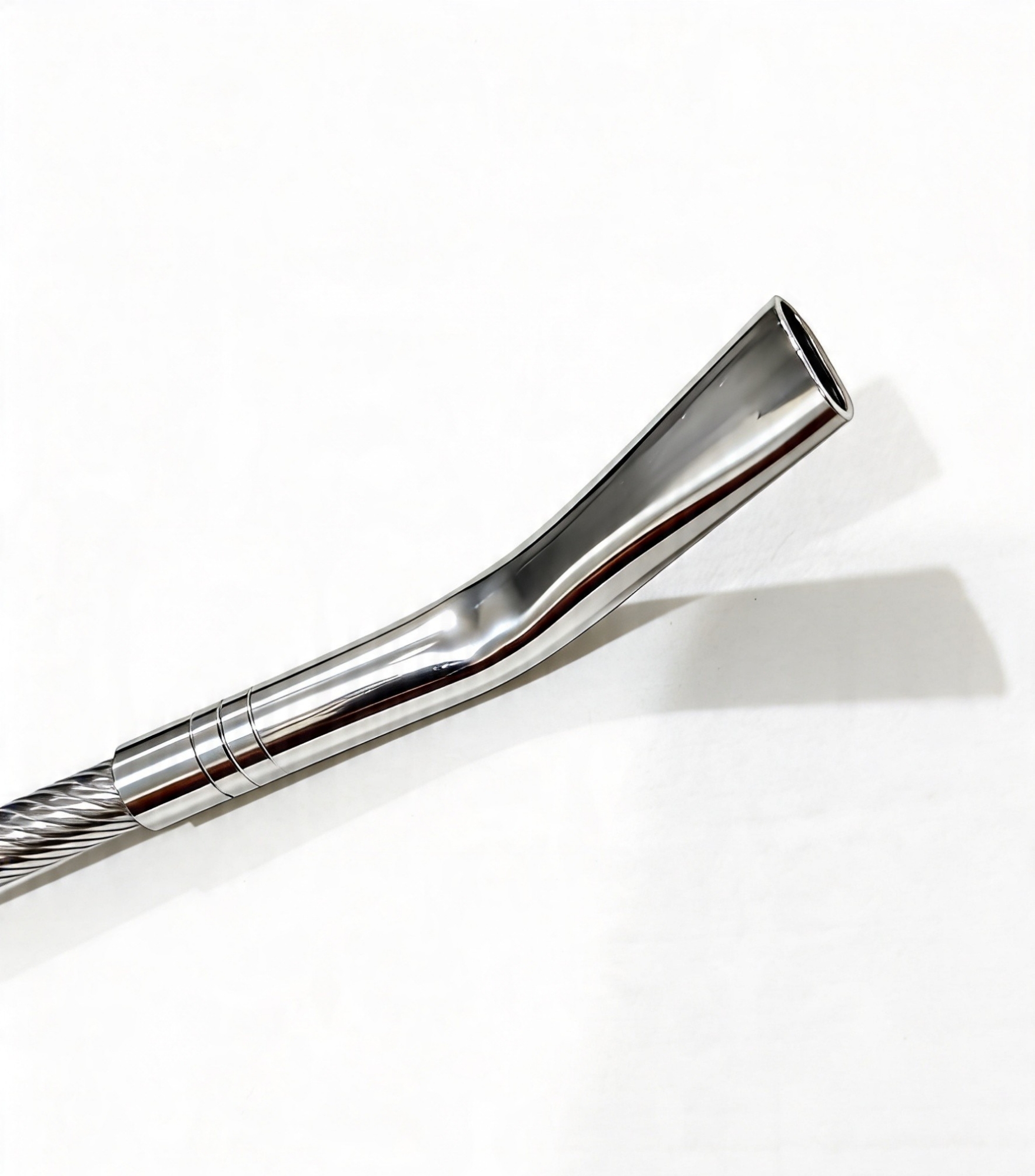 Bombilla Pico de Loro Torneada de Acero Inoxidable 17cm - Imagen 2