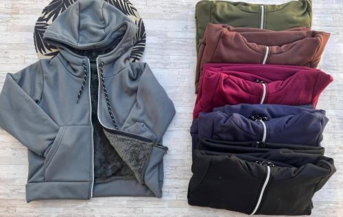 Campera Niño Jersey con Piel