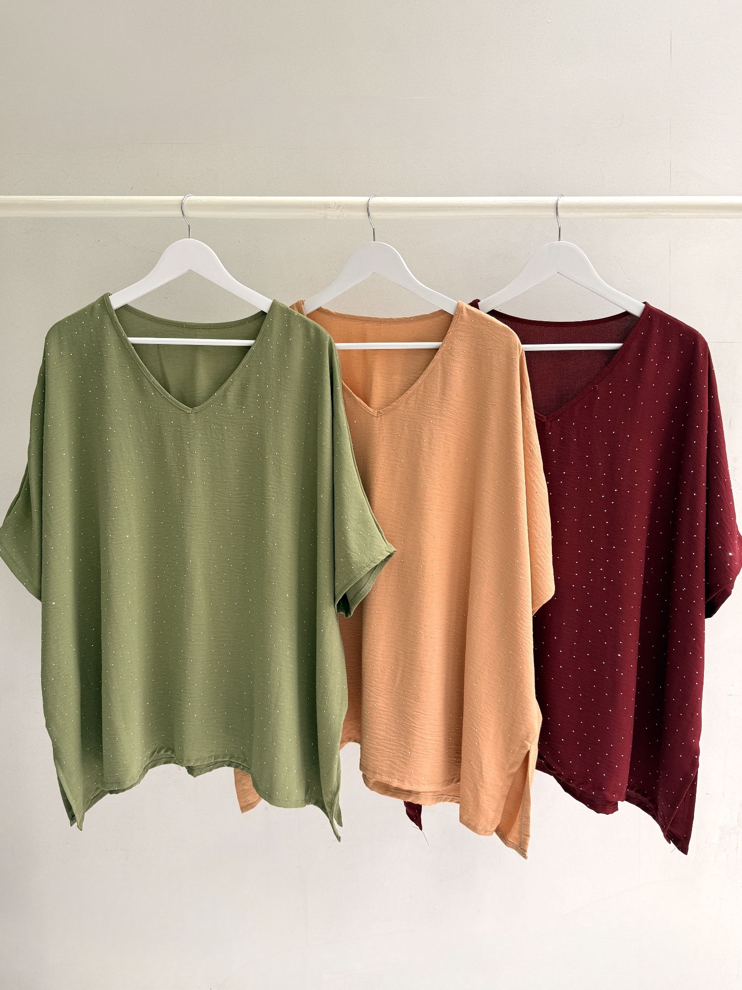 Eliza - Camisola de Crep Cey con Diamond - Imagen 2
