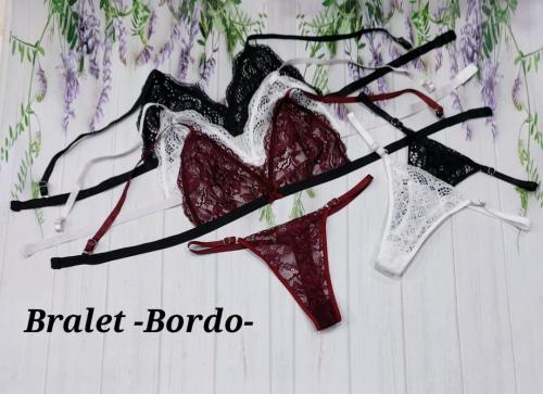 Conjuntos Bralette Bordó