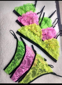 Blalet de Encaje Fluor Colores Electricos - Miniatura 5