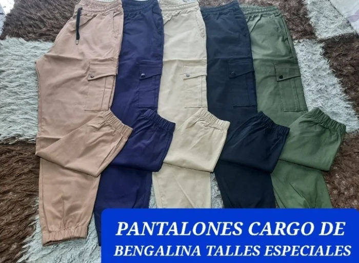 Pantalones de Bengalina Cargo Talles Especiales