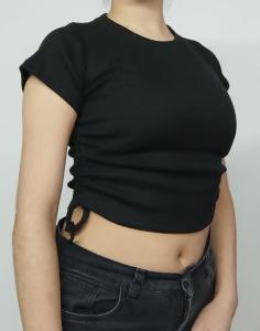 Remeras con Frunce Algodón