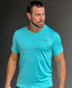Remera de Vaplex Jaspeadas Hombre Cuello V Talles 1 al 5