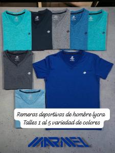 Remera de Vaplex Jaspeadas Hombre Cuello V Talles 1 al 5 - Miniatura 2