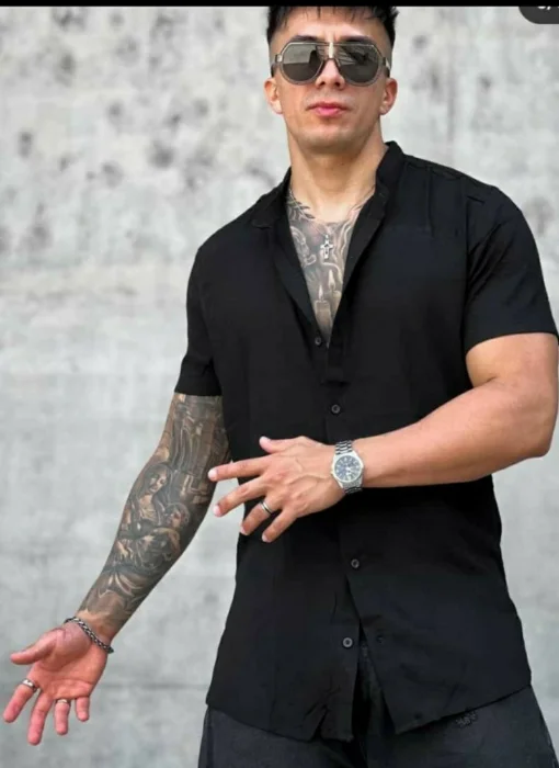 Lino Cuello Mao Manga Corta