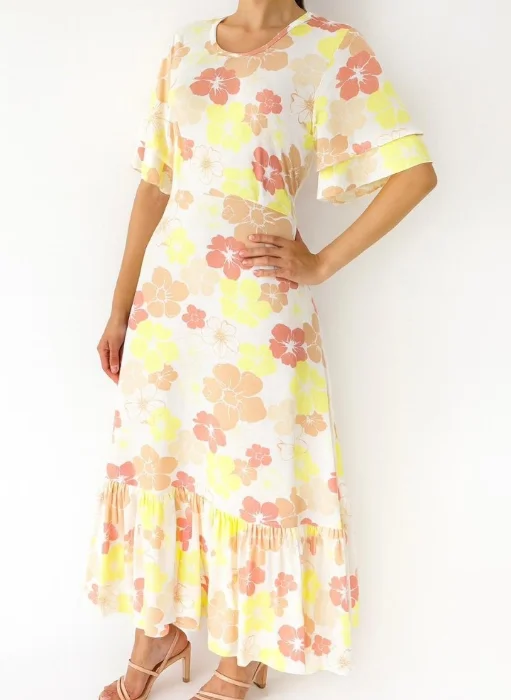 Maxivestido de Fibrana - Verano