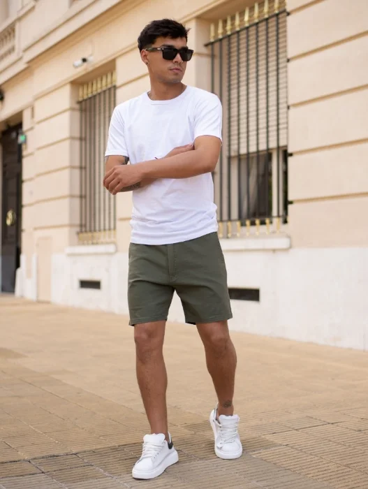 Bermudas de Gabardina