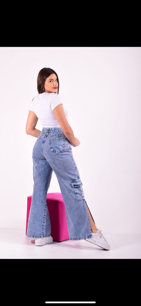 Wide Leg Cargo con Tajo - Imagen 2