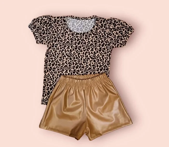 Remera Manga Princesa Waffle Print.