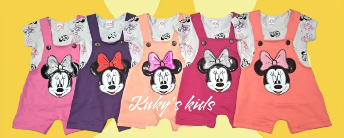 Conjunto Jardinera Corto Minnie Beba