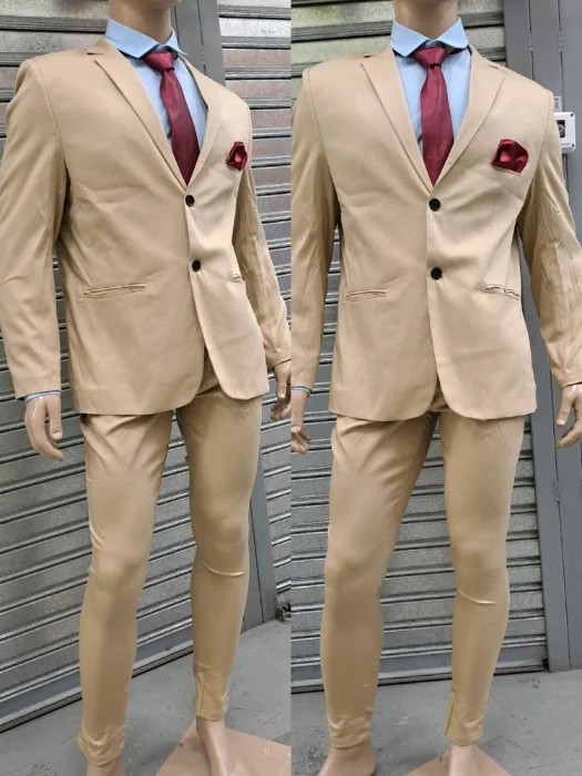 Traje  Gabardina Entallado de  Hombre