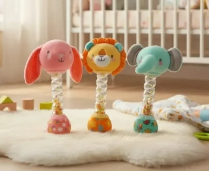 Sonajero Peluche con Bolitas