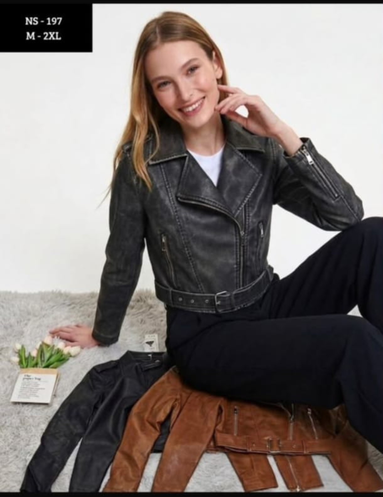 Campera Eco Cuero Yd/ Sharol K61117/ Irum /tmill - Imagen 6