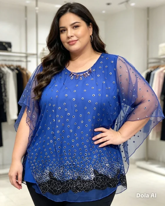 Blusa de Fiesta Tull Talle Especial