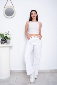 'art 355-6bl' 34/36/40/42 Wide Leg + Jean Blanco  "trend" - Miniatura 4