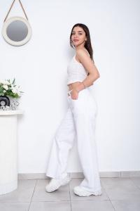 'art 355-6bl' 34/36/40/42 Wide Leg + Jean Blanco  "trend" - Miniatura 6