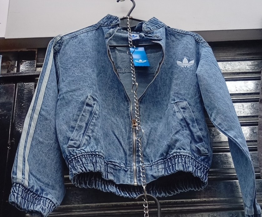 Conjunto Campera Pantalón Jean Adi Das Dama Tres Tiras - Imagen 5