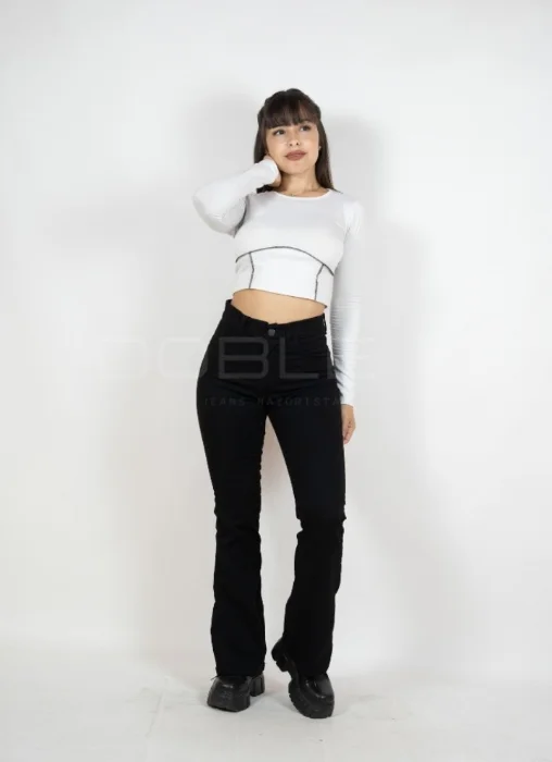 Jeans Oxford Negro Dama