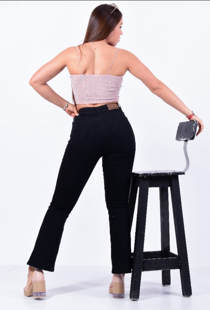 Jeans Oxford Negro Dama - Imagen 6