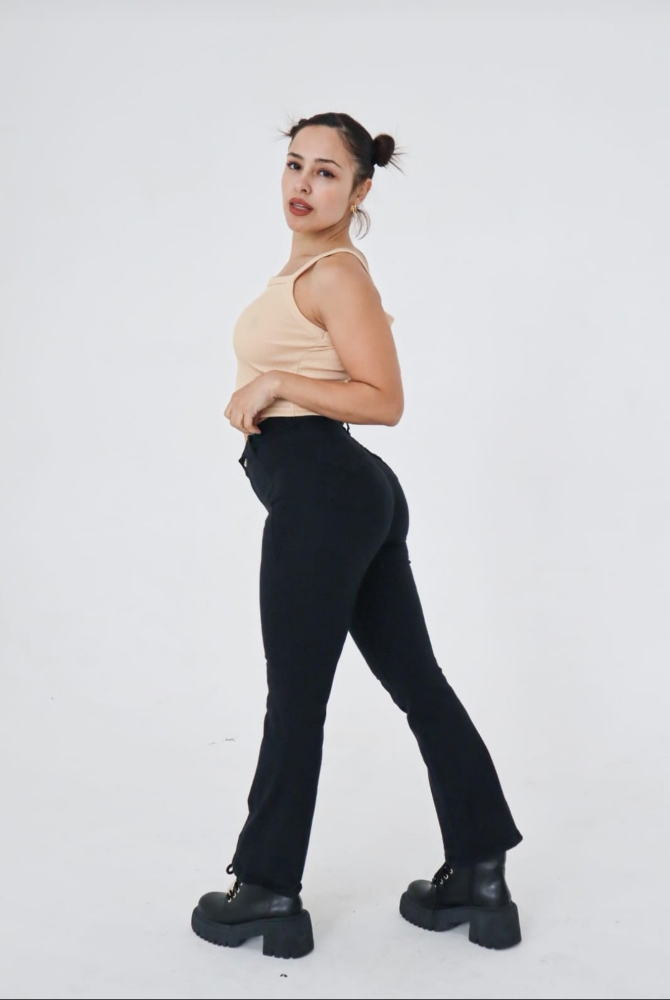 Jeans Oxford Negro Dama - Imagen 5